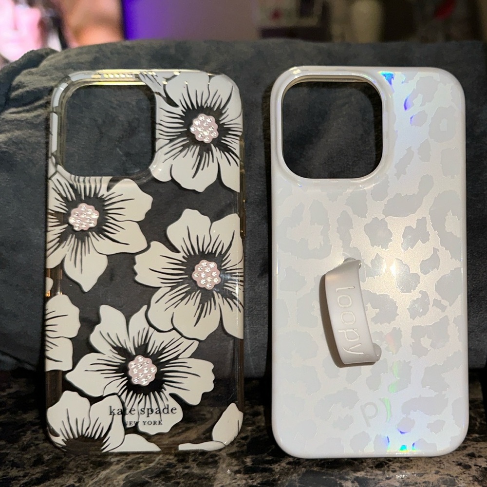 ✨ iPhone 13 Pro Cases Kate Spade Loopy Leopard Flowers ✨